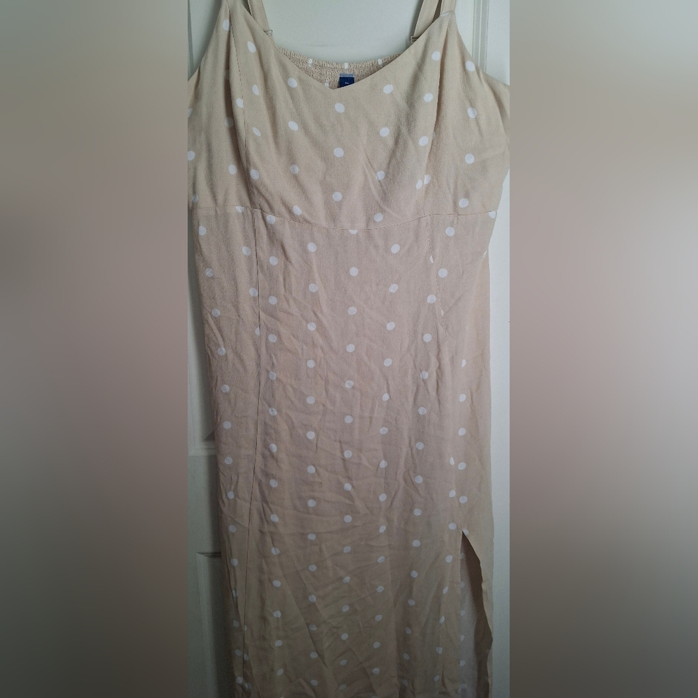 Old Navy Rayon Womens Mididress Sz XL Polka Dot Spaghetti Strap Bohemian Italy - Picture 5 of 15